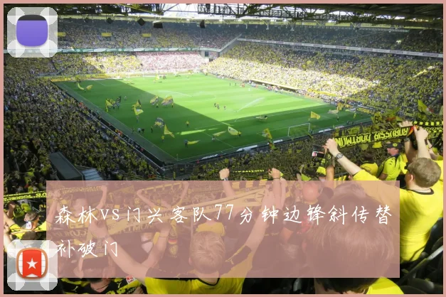 森林vs门兴客队77分钟边锋斜传替补破门
